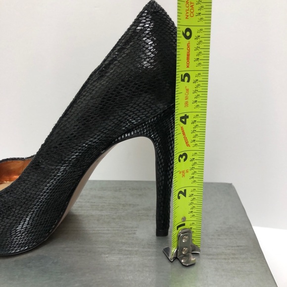 BCBGeneration Black Snake and Rose Gold Bottom Platform Pumps - Picture 6 of 8